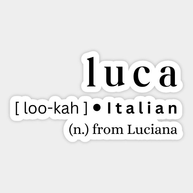 Luca Sticker by MajesticWords